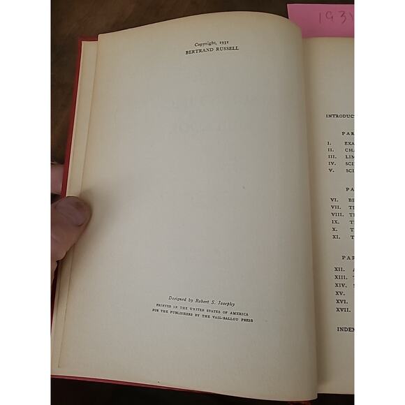 THE SCIENTIFIC OUTLOOK by BERTRAND RUSSELL 1st ed..1931 - Picture 7 of 7